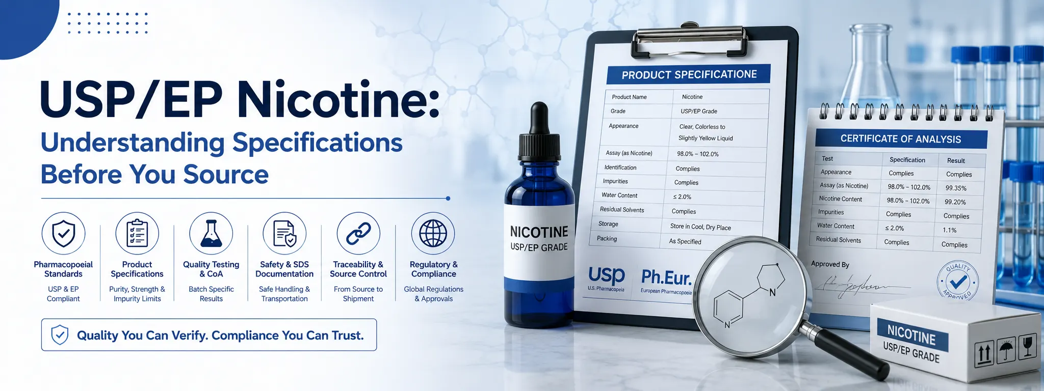 USP/EP Nicotine: Understanding Specifications Before You Source