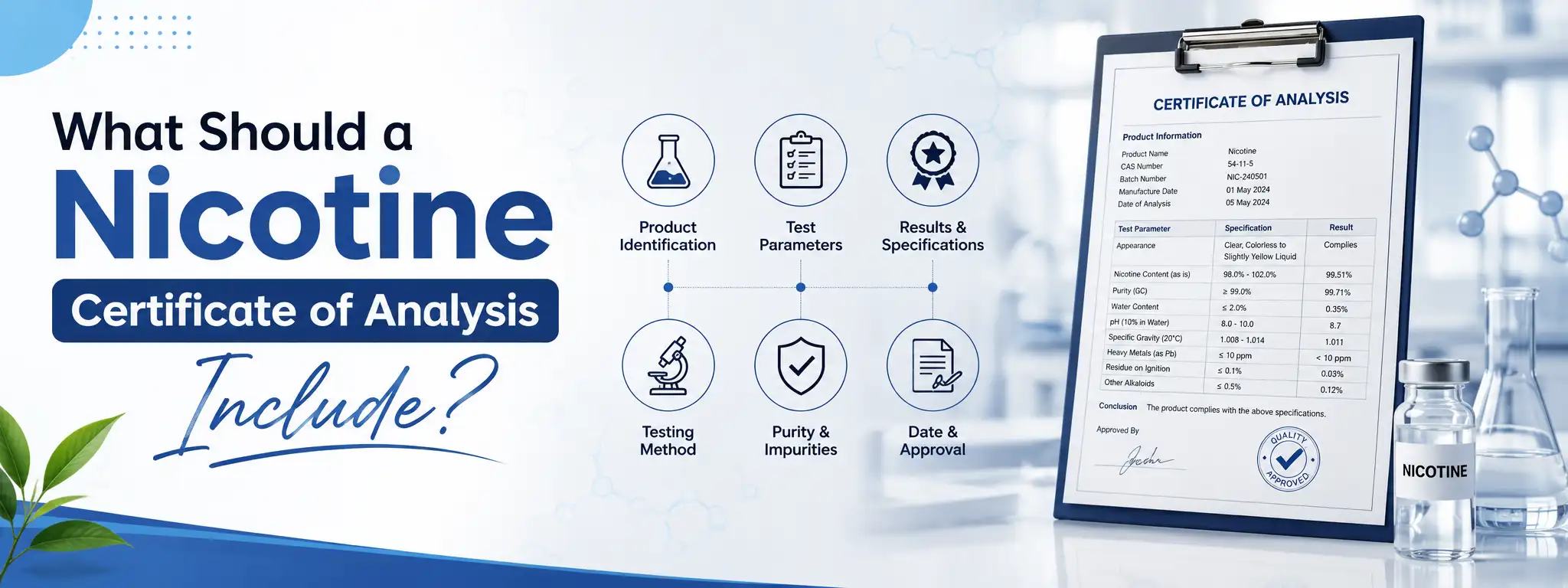 What Should a Nicotine Certificate of Analysis Include?